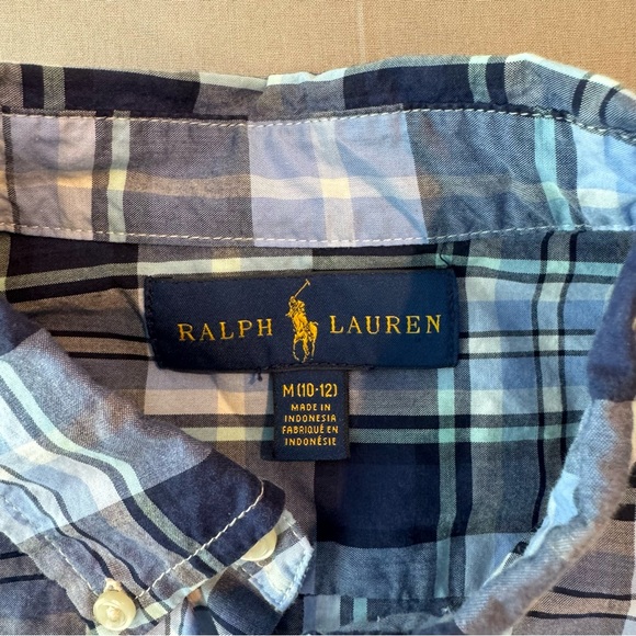 Ralph Lauren Classic Plaid Boys' Button Down Shirt - Picture 3 of 4